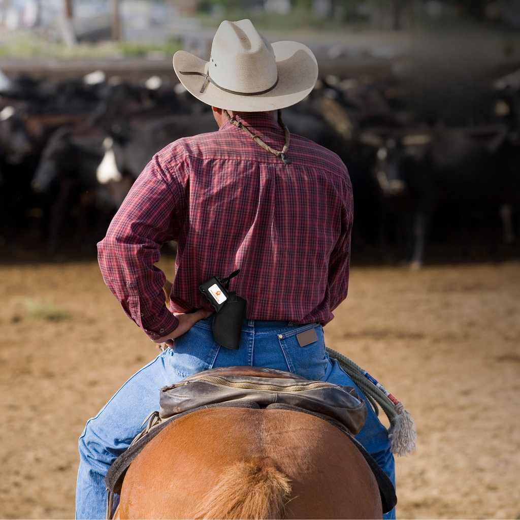 holster for handheld cattle prodder